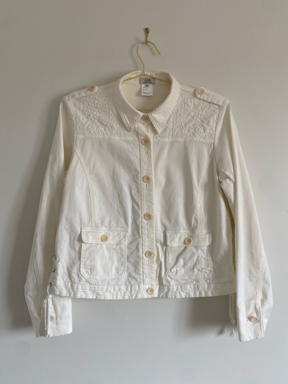 Gérard Darel Embroidered Utility Jacket | Cotton Twill | Size 44 - Picture 2 of 9
